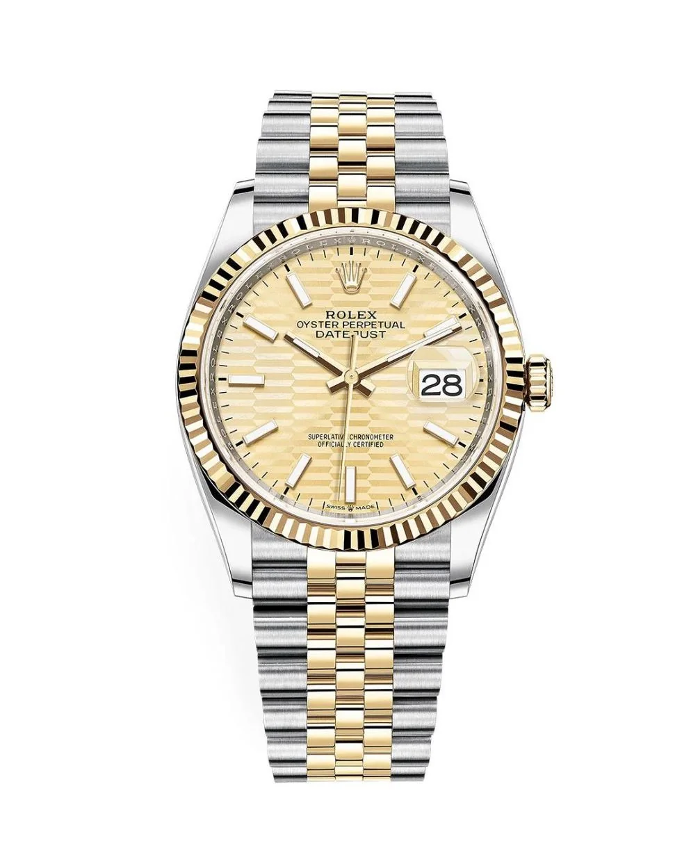 Rolex DateJust Two Tone Fluted Bracelet - 36mm