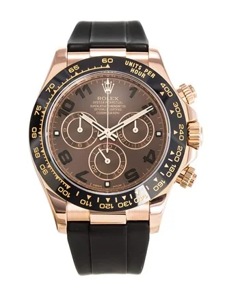 Rolex Daytona 116515ln Rose Gold Chocolate Oysterflex 40mm