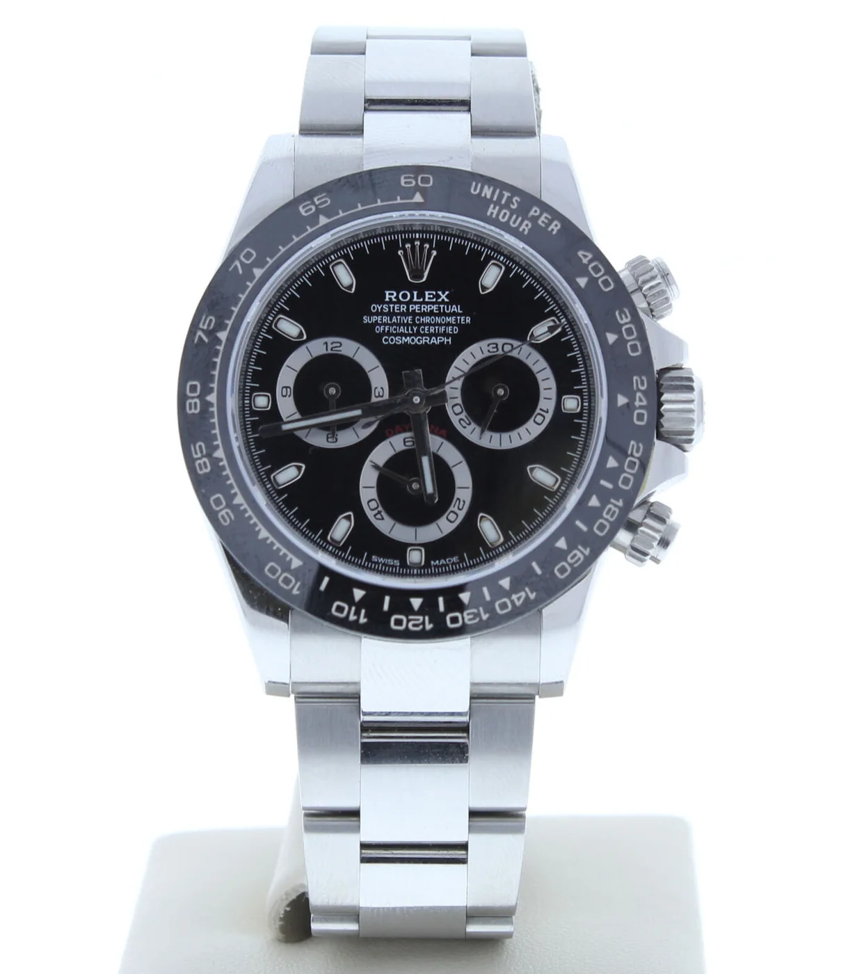 Rolex Daytona Ceramic Bezel Stainless Steel Black Dial 116500LN 40mm
